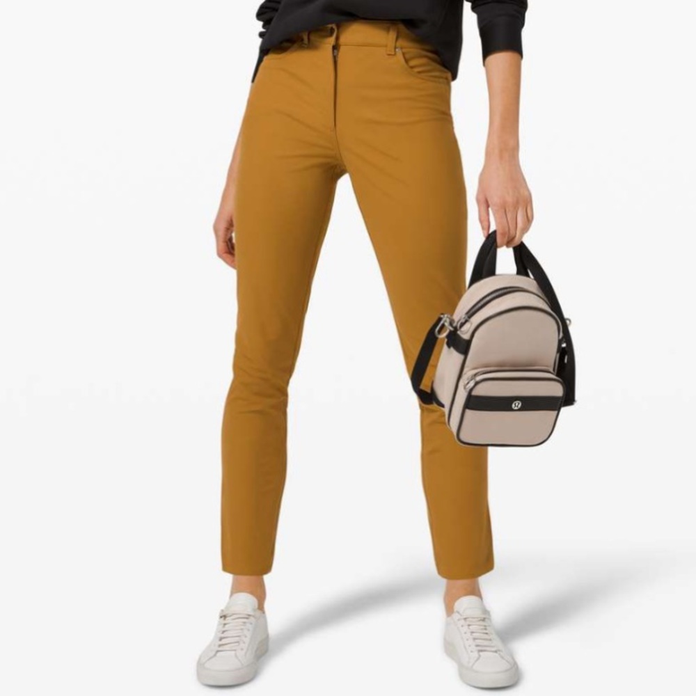 Lululemon city sleek 5 pocket 7/8 pant 6 spiced bronze warpstreme high rise crop